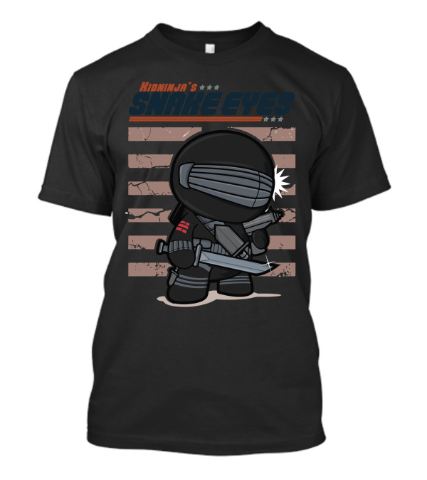 Kidninja's Snake Eyes Chibi Ninja With Sword Icon On T-Shirt