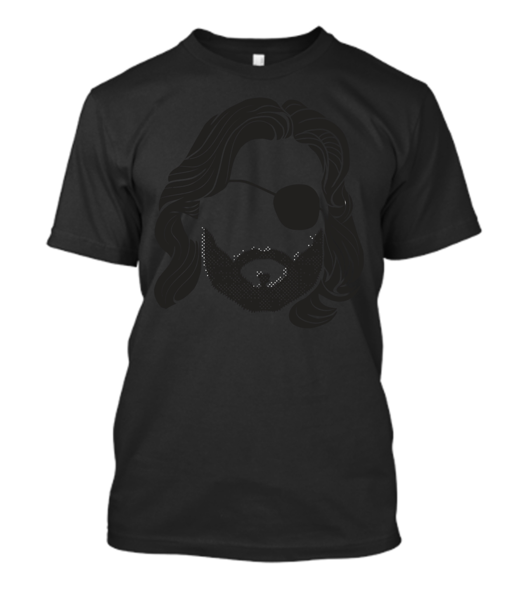 Snake Stubble Eyepatch Beard Dot T-Shirt