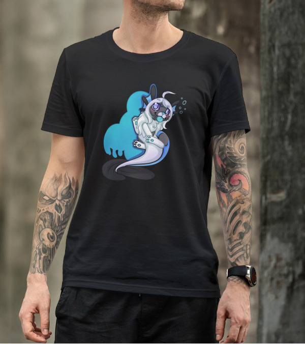 Sodapop Kawaii Mer-Creature With Blue Accents And Whimsical Vibes T-Shirt