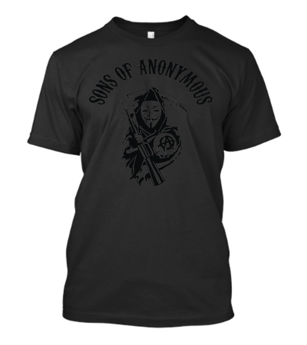 Sons Of Anonymous V For Vendetta Mask Grim Reaper Anarchy T-Shirt