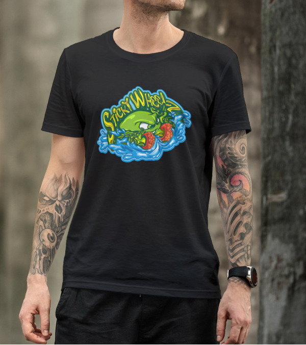 Sticky Wheelz Green Monster Surfing Adventure T-Shirt