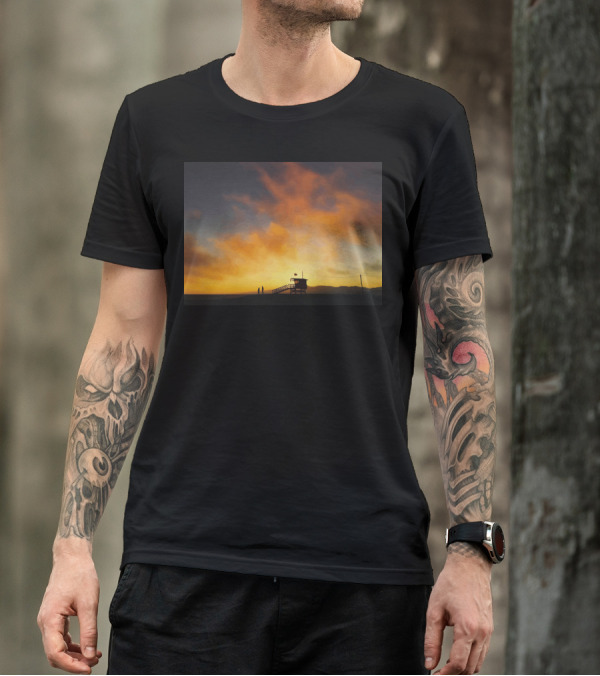 We Set Fire To The Sky Silhouette Sunset Scene T-Shirt