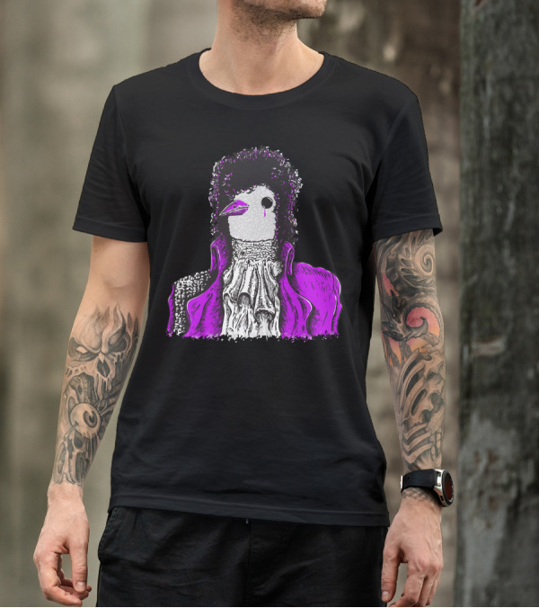 When Doves Cry Prince Inspired Dove Portrait Purple Jacket Iconic T-Shirt