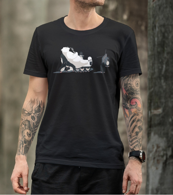 When Penguins Bribe Polar Bears Helicopter Cigars Relaxation T-Shirt