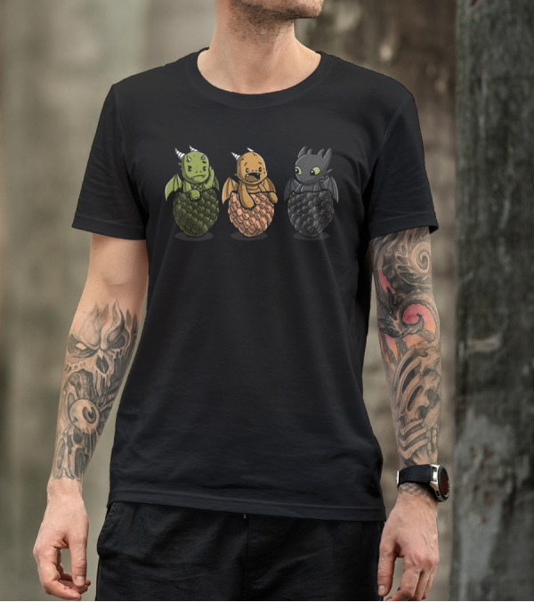 Who Are You Dragon Egg Hatchlings Character Trio T-Shirt