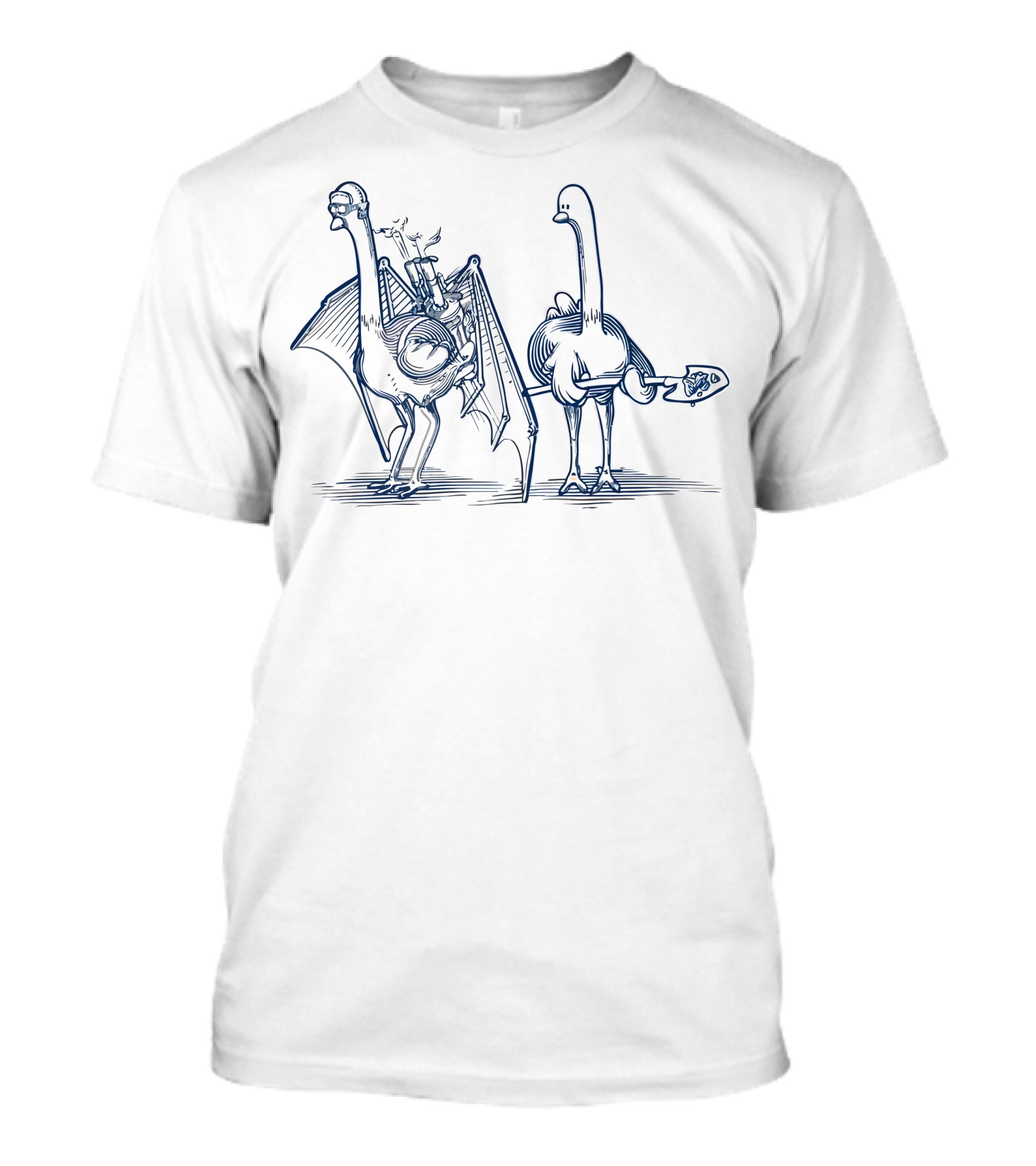 Why CanT I Fly Friend Ostrich And Bat Hybrid Creatures T-Shirt
