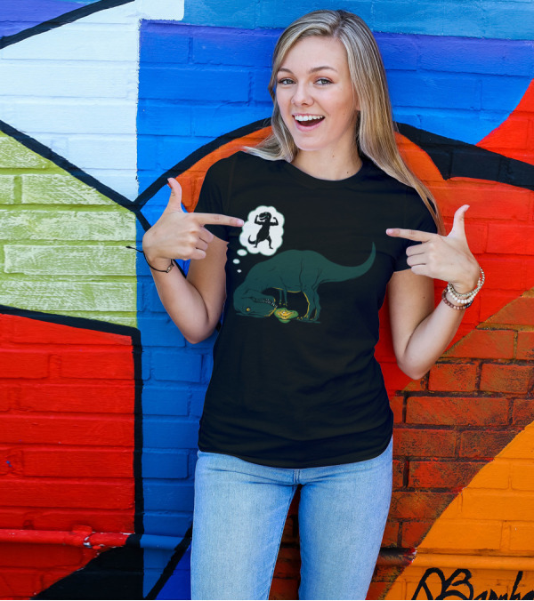 Wishful Thinking T-Rex Dreaming Of Muscles T-Shirt