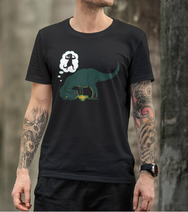 Wishful Thinking T-Rex Dreaming Of Muscles T-Shirt