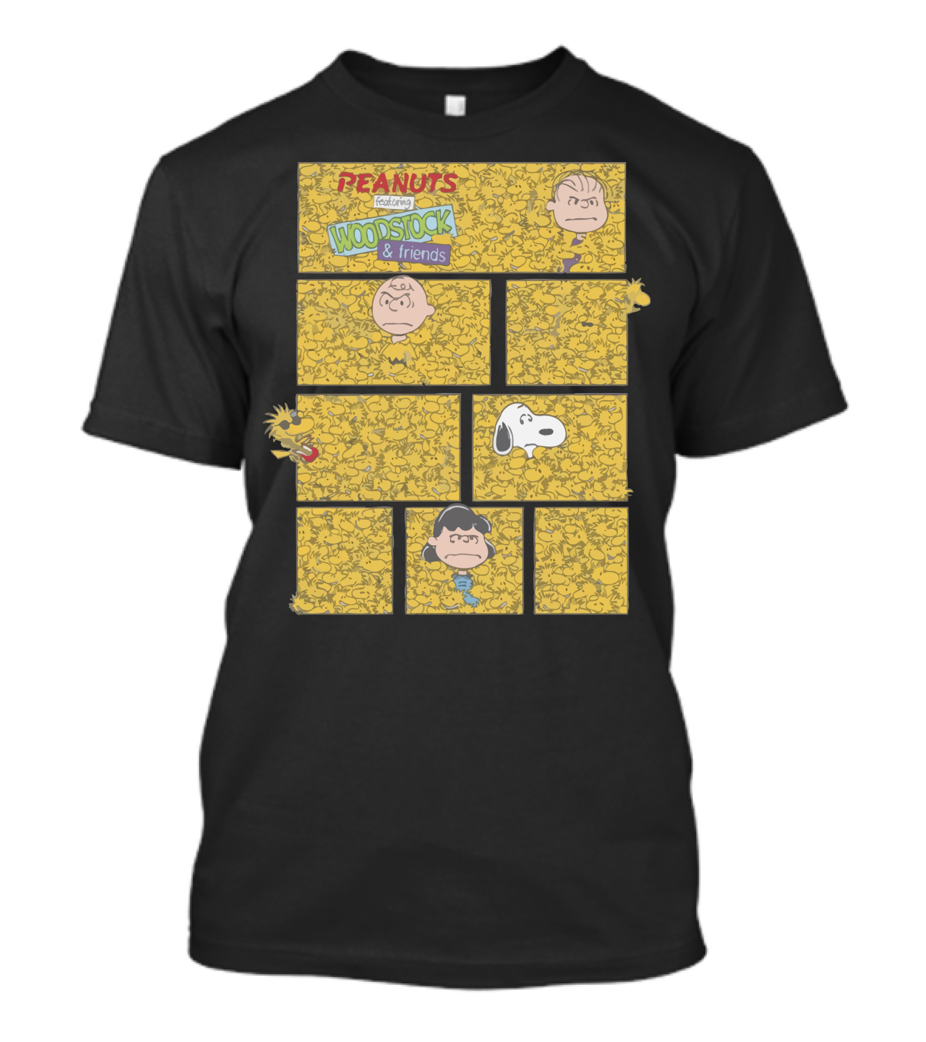PEANUTS Featuring Woodstock And Friends Charlie Brown Snoopy Linus Lucy T-Shirt