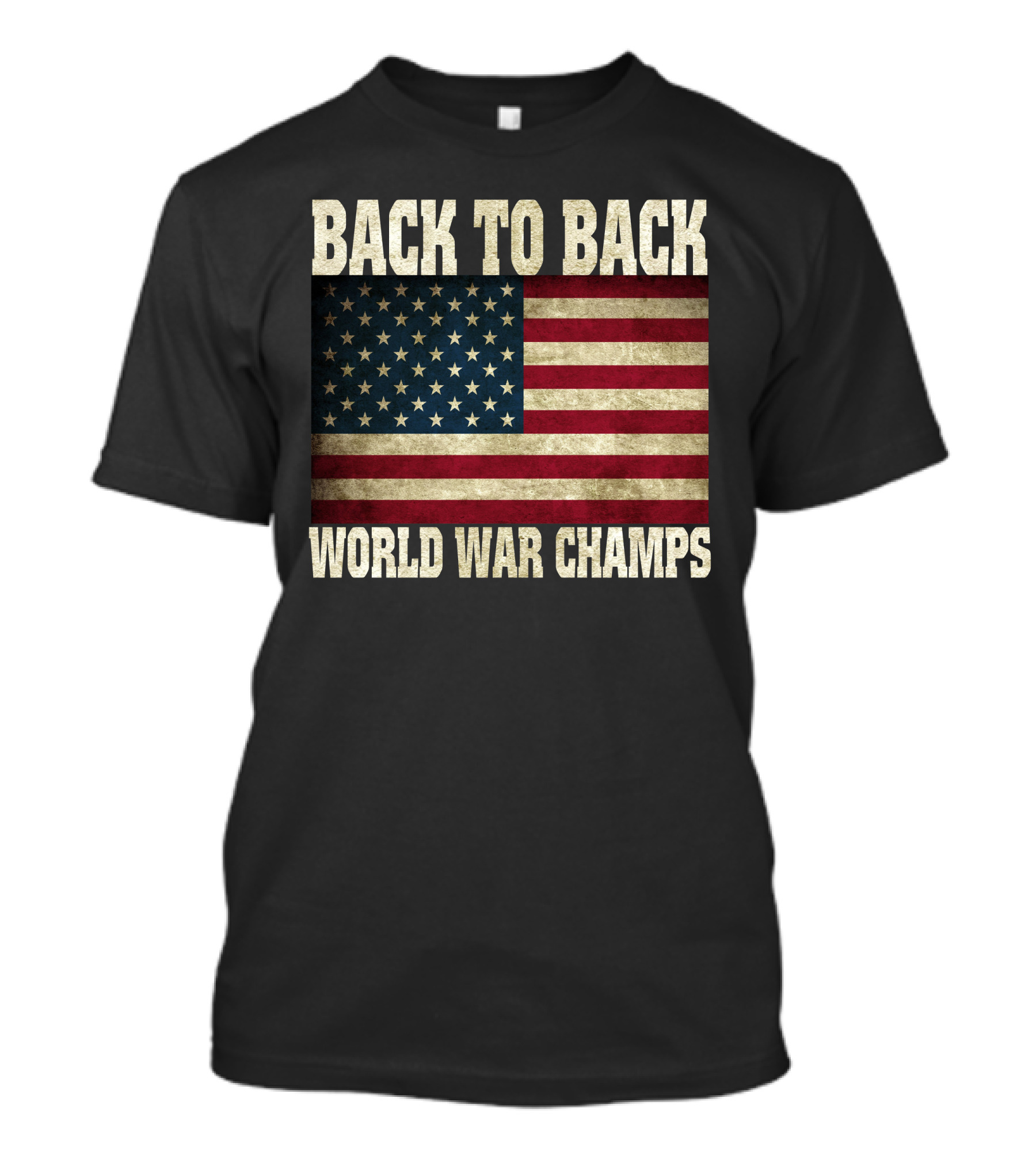 Back To Back World War Champs Amerika Flag T-Shirt