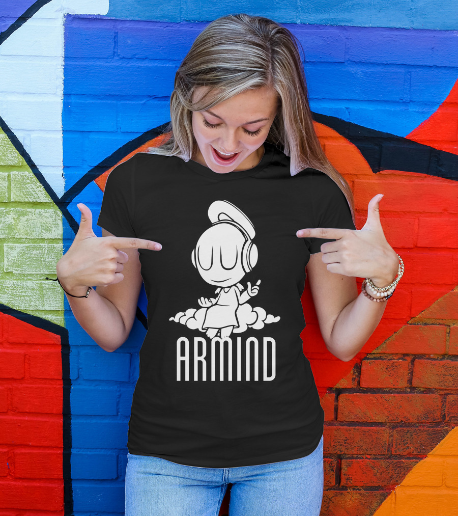 Armin Van Buuren Armind Iconic Chilling Angel DJ On Cloud T-Shirt