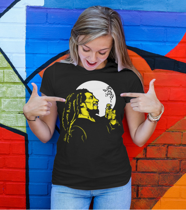 Bob Marley Wonderful Moonlit Smoke Yellow T-Shirt