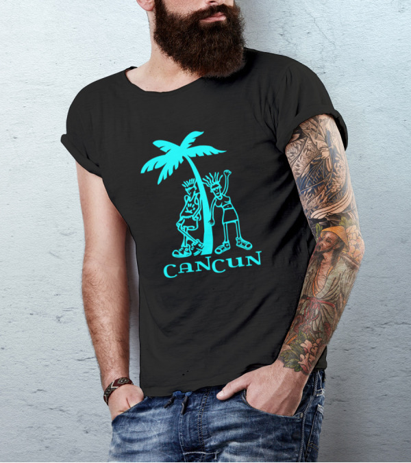 Cancun Palm Tree Fun Vacation T-Shirt
