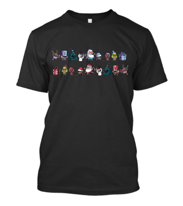 Christmas Legends Characters Santa And Reindeer T-Shirt