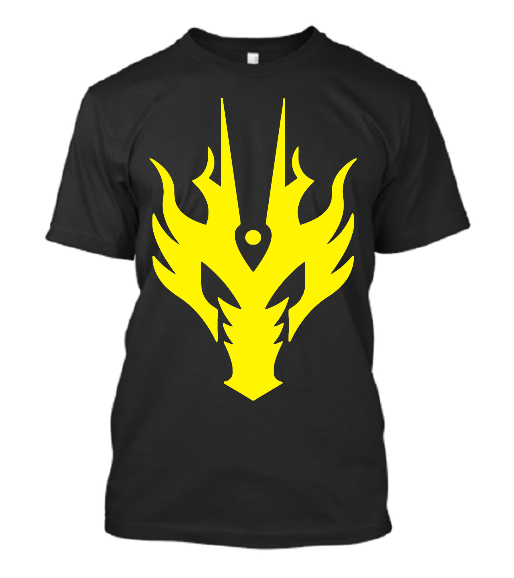 Dark Ryu Yellow Emblem Fiery T-Shirt