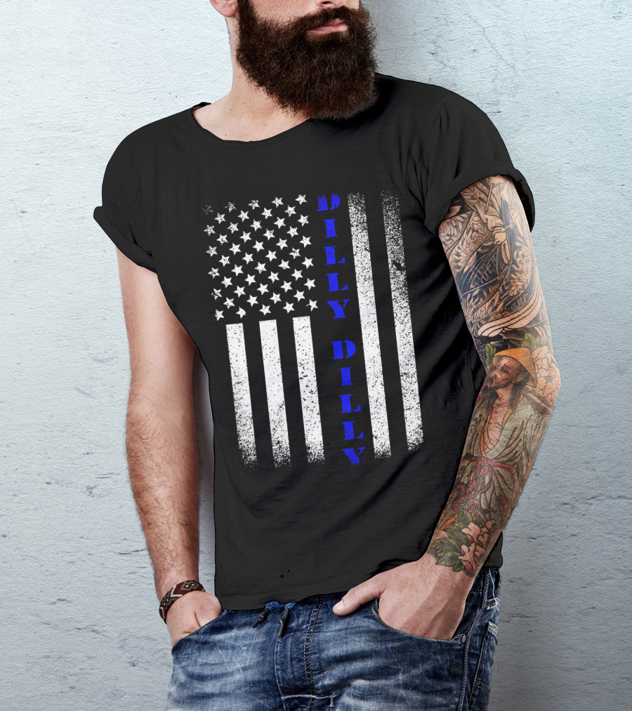 Dilly Dilly Vertical Stars And Stripes American Flag T-Shirt