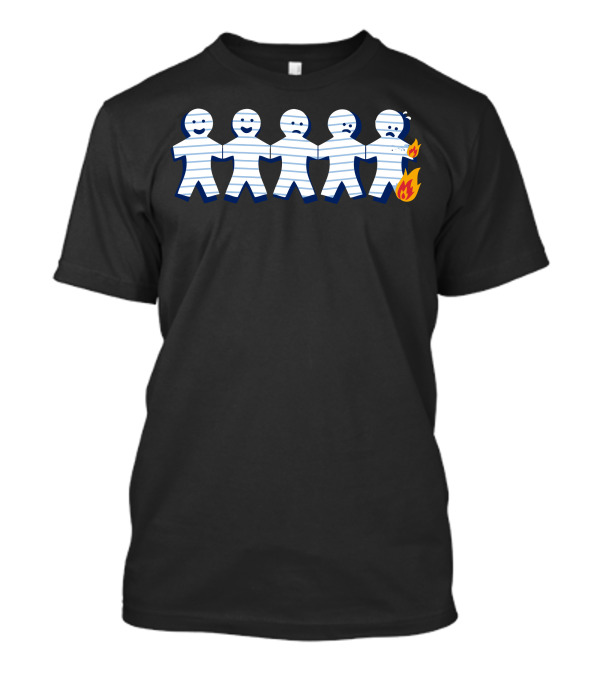 Friends Are Forever Paper Doll Chain On Fire T-Shirt