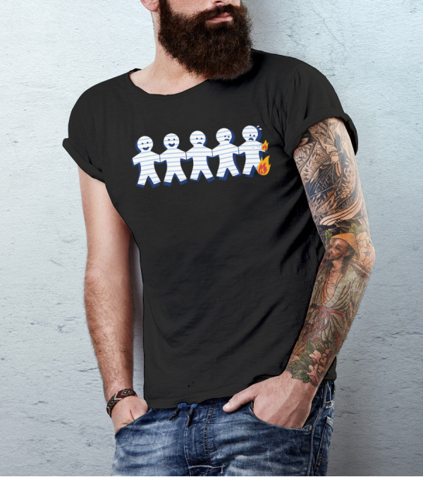 Friends Are Forever Paper Doll Chain On Fire T-Shirt