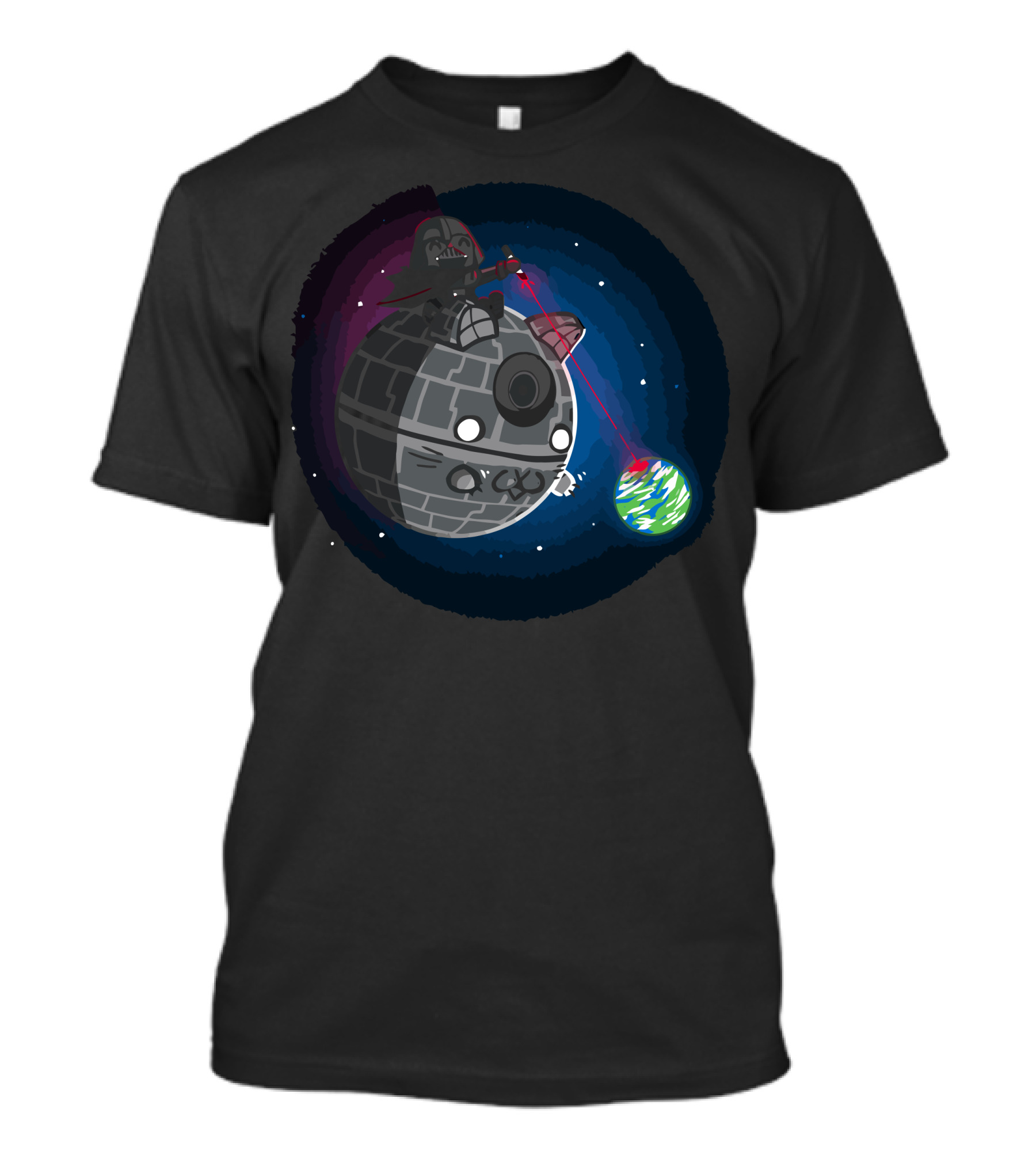 Fully Opurrational Cat Death Star Darth Vader T-Shirt