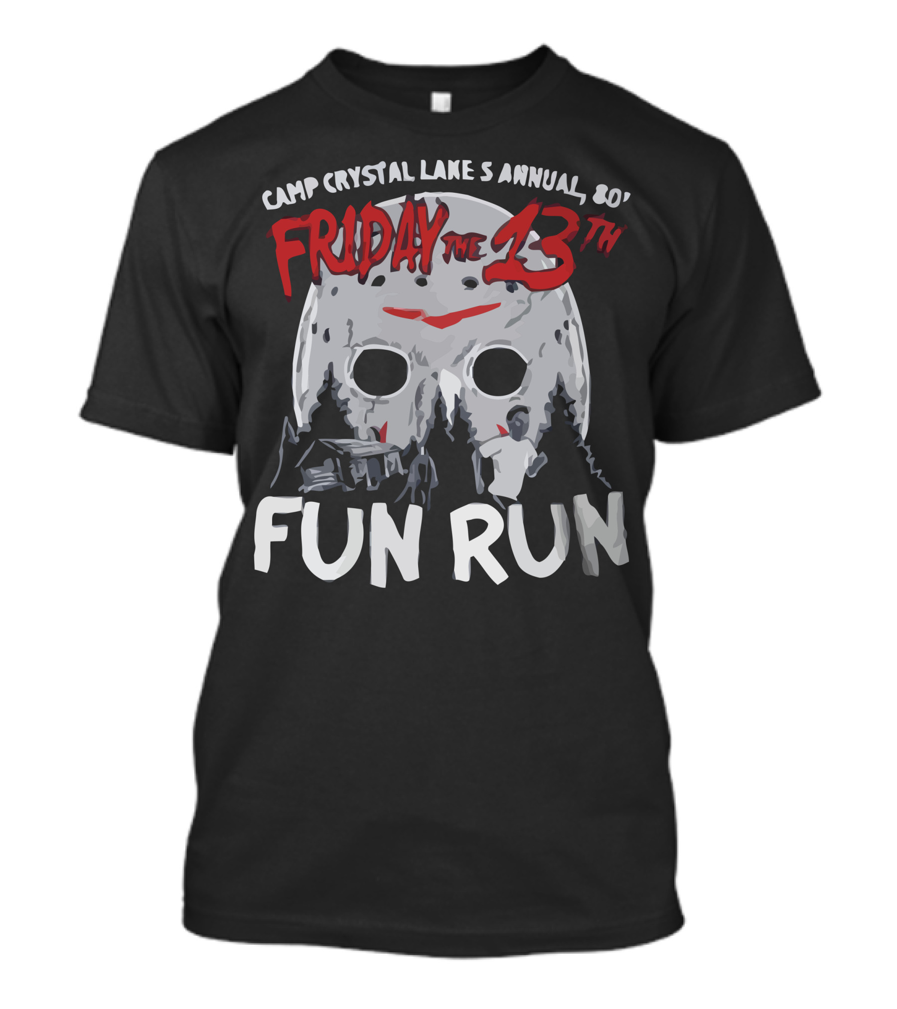 Camp Crystal Lake's Annual 80s Friday The 13th Fun Run T-Shirt