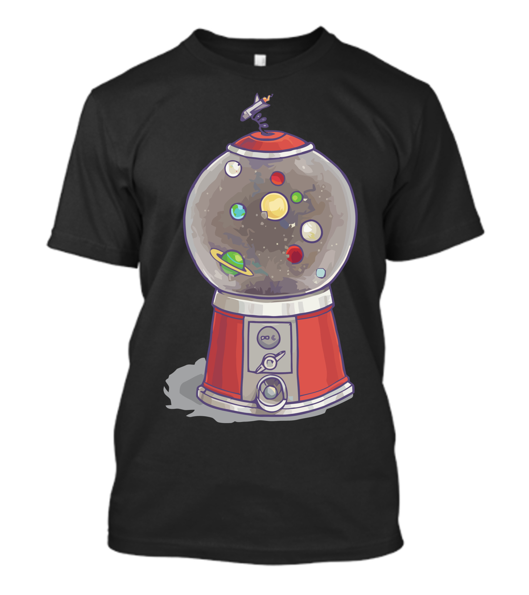 Galactic Gumtastic Cosmic Gumball Machine Universe Planets T-Shirt