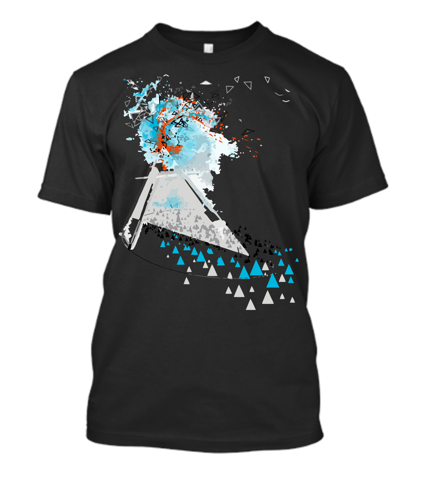 Geometry Blows Explosive Triangular Abstract Pattern Explosion T-Shirt