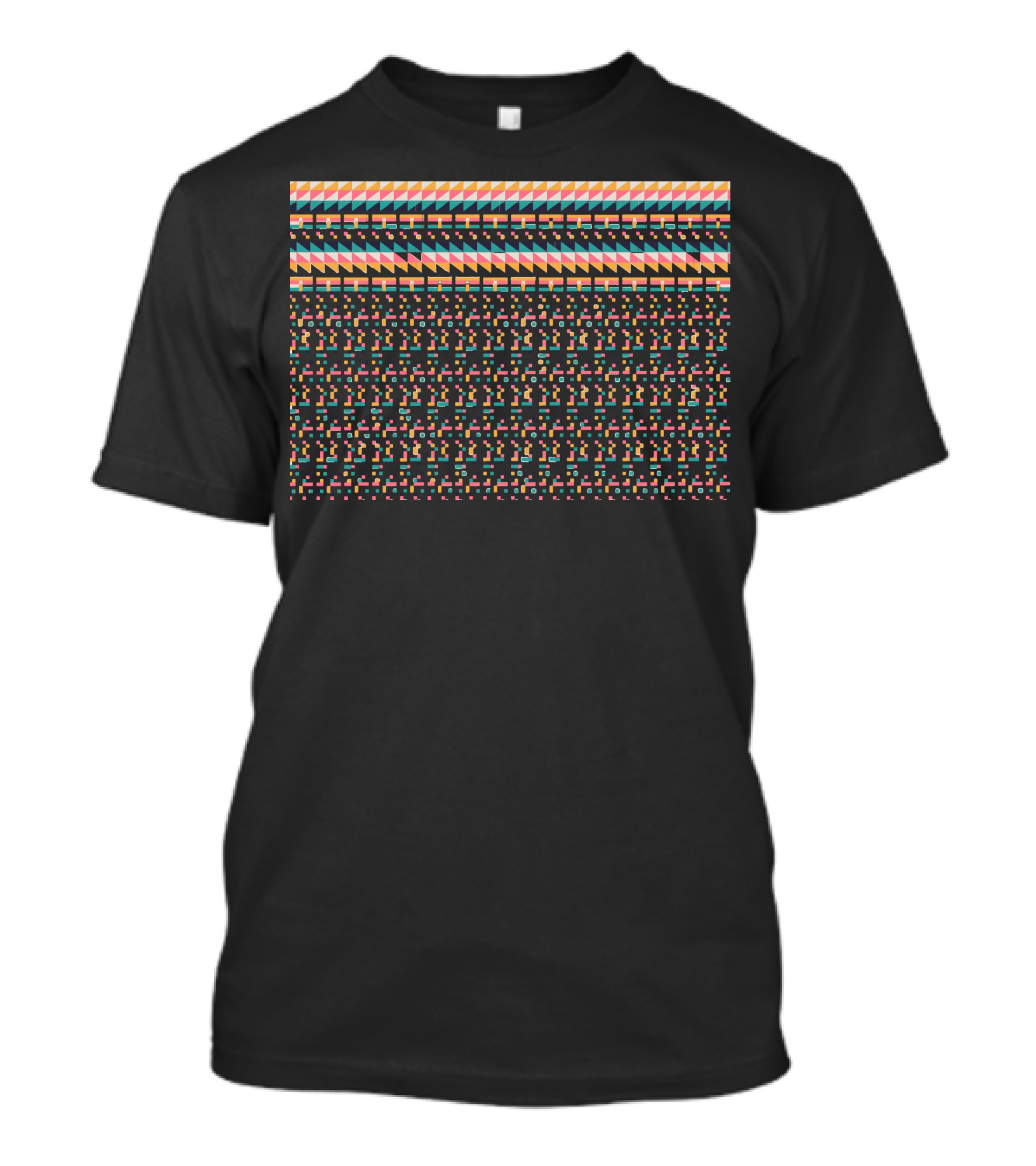 Ghost Pixels Glitch Aesthetic Pattern Pixelated Abstract T-Shirt