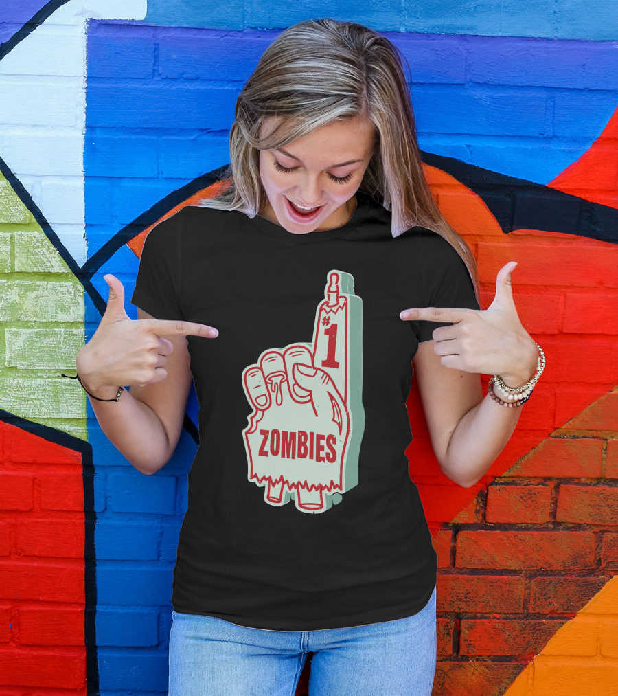 1 Foam Finger Zombies T-Shirt