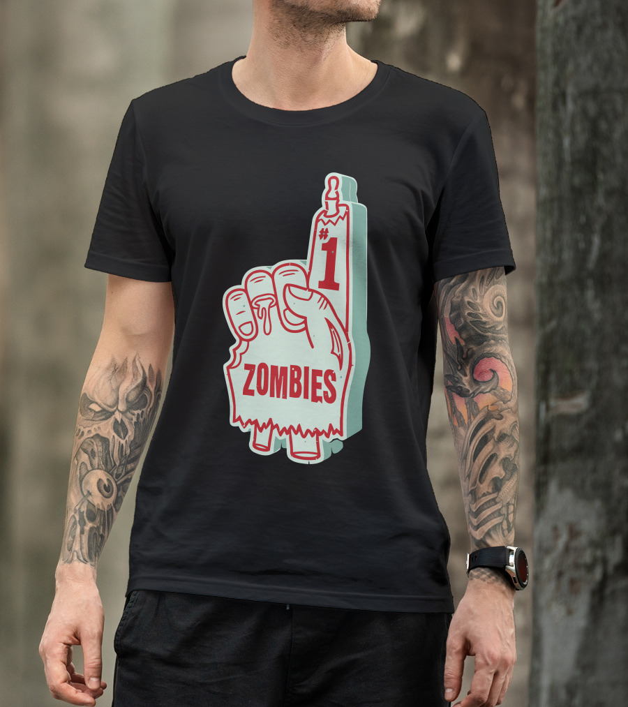 1 Foam Finger Zombies T-Shirt