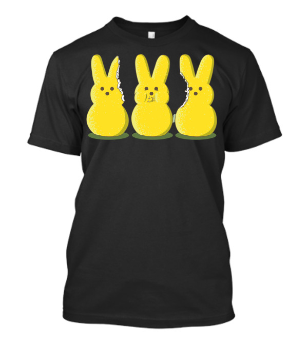 Guilty Peeps Yellow Marshmallow Bunnies With Bite Marks T-Shirt