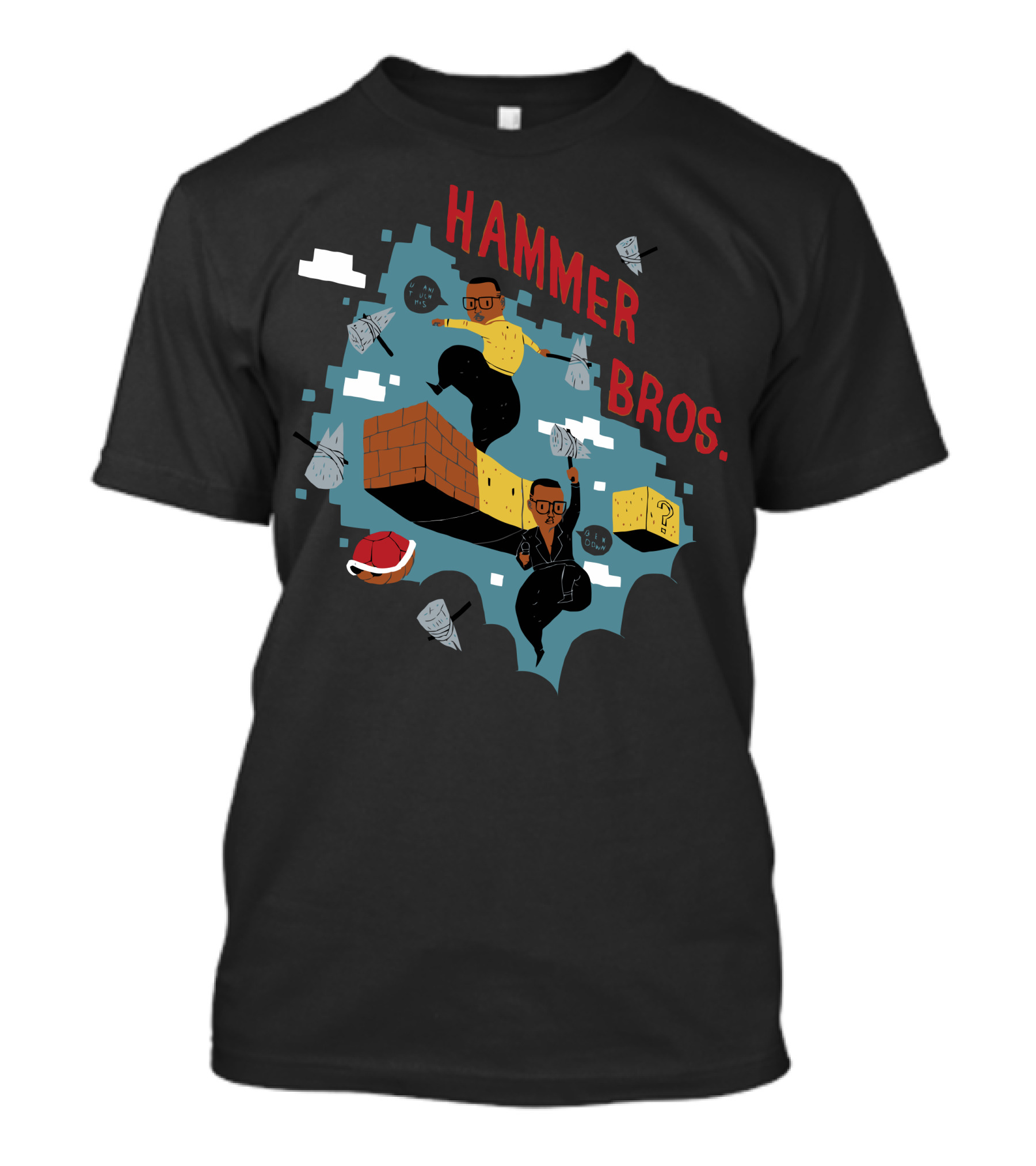 Hammer Bros Mario-Inspired Platform Adventure With Brick Blocks T-Shirt