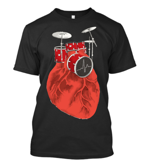 Heartbeat Drum Kit Rhythm T-Shirt