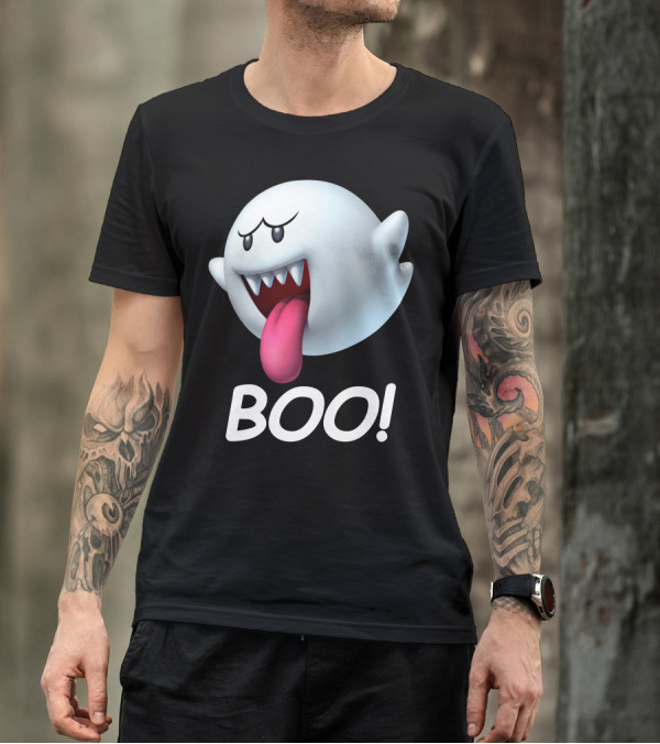 BOO Super Mario Ghost Character Ghostly Surprise T-Shirt