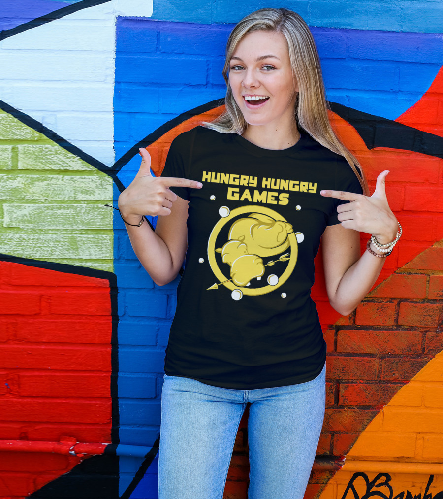 Hungry Hungry Games Popcorn Arrow Circle T-Shirt