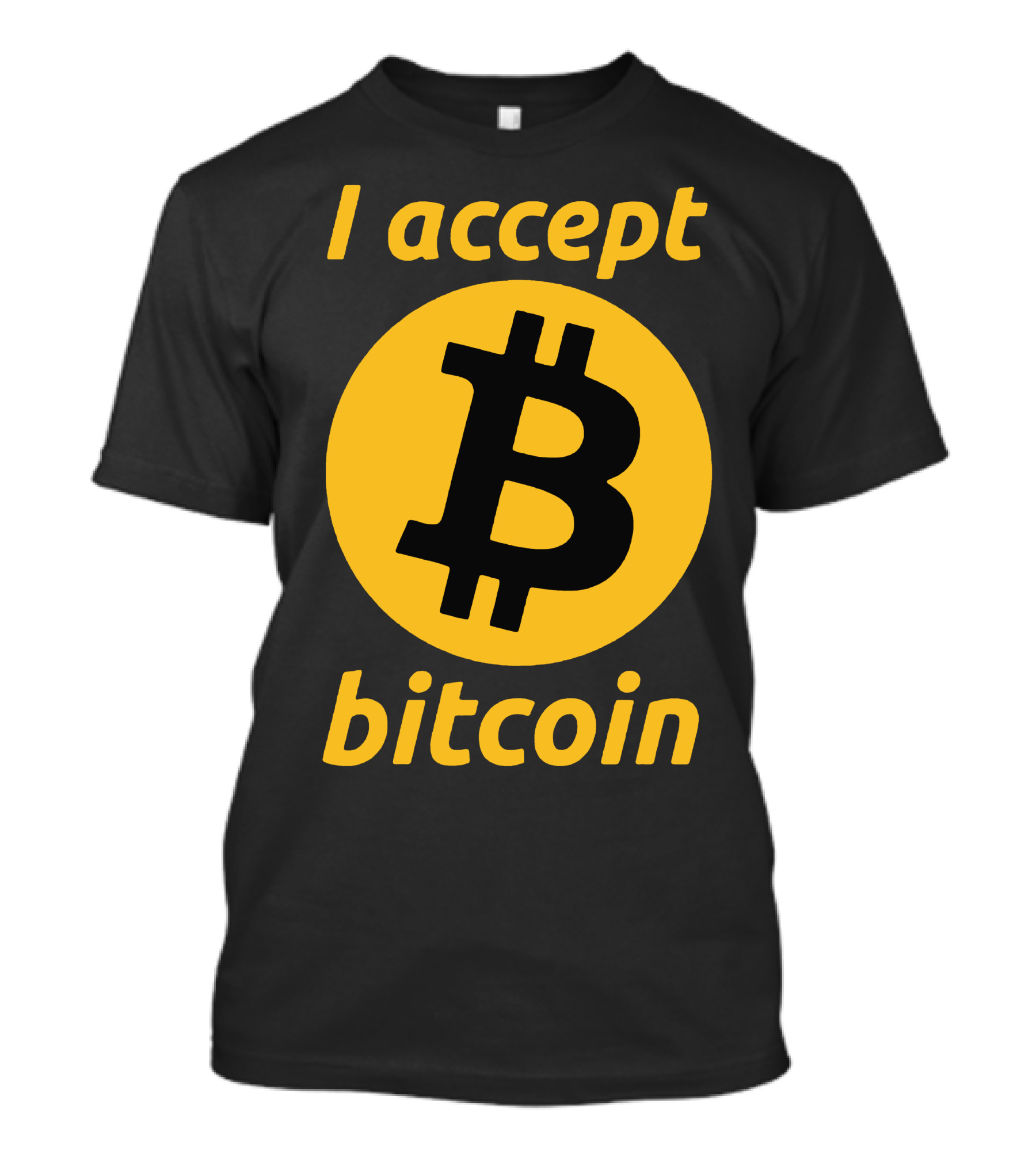 I Accept Bitcoin Yellow T-Shirt
