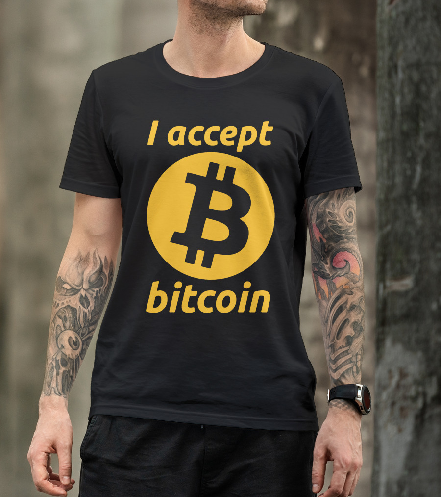I Accept Bitcoin Yellow T-Shirt