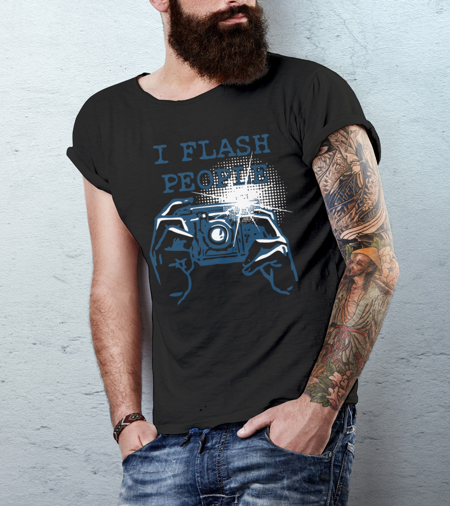 I Flash People Camera Flash Photography Hands T-Shirt