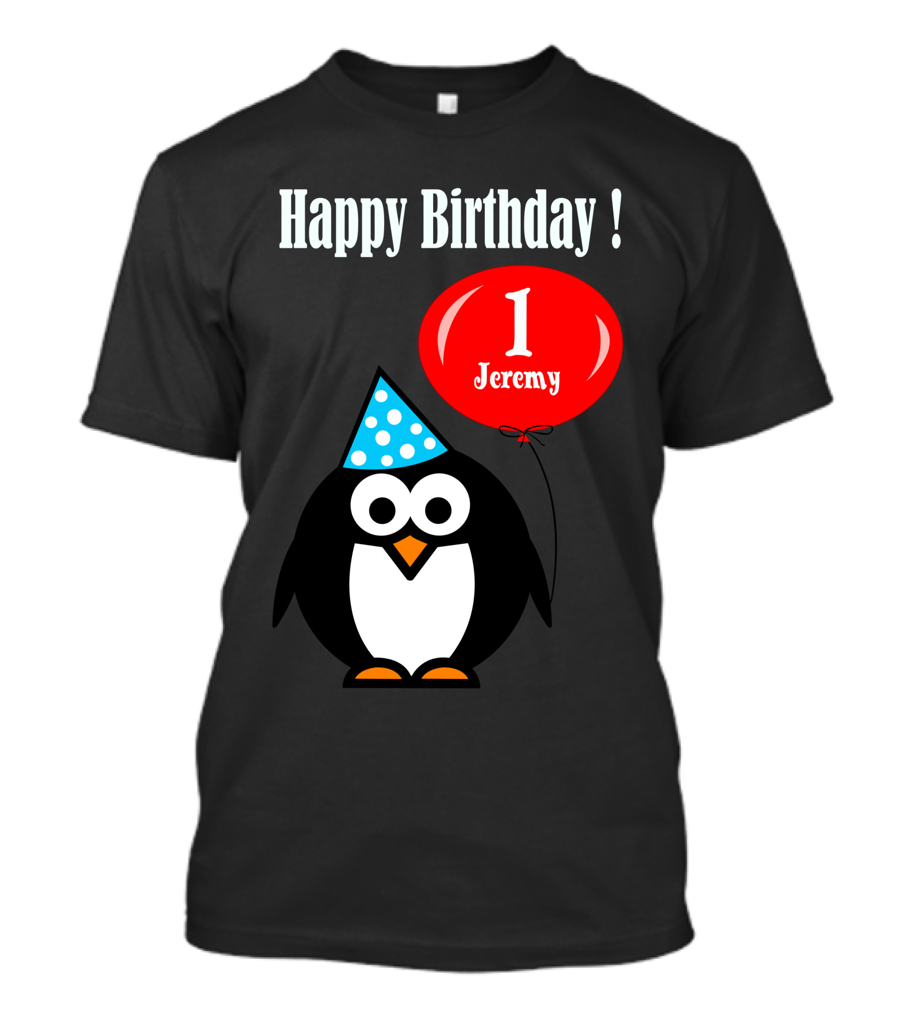 Happy Birthday Penguin 1 Jeremy Balloon T-Shirt