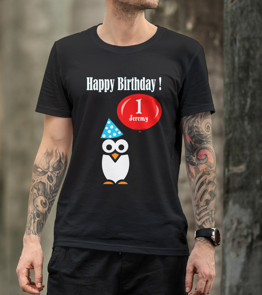 Happy Birthday Penguin 1 Jeremy Balloon T-Shirt