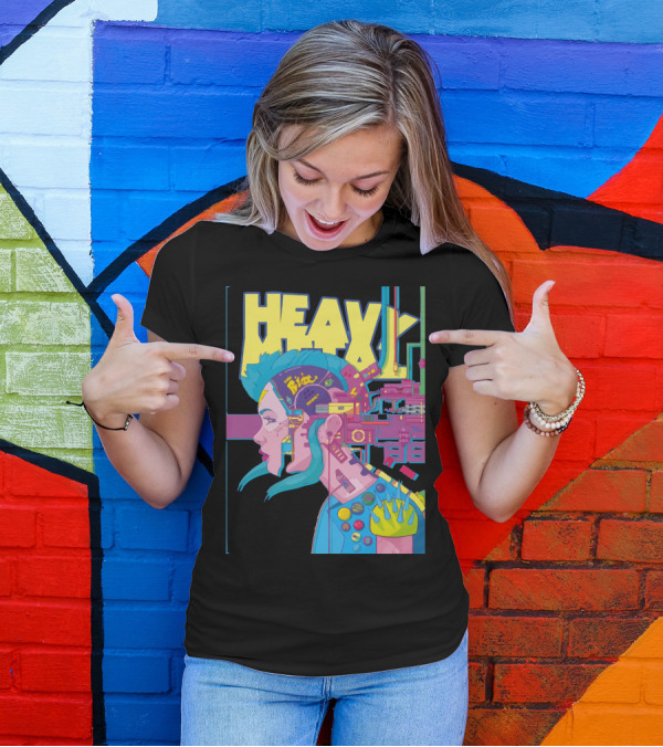 HEAVY 264 388 Pilot 0101 Cyberpunk Futuristic T-Shirt