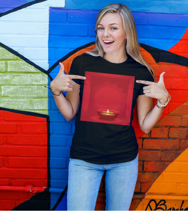 IM Gonna Let It Shine Candle In A Red Glowing Cube T-Shirt