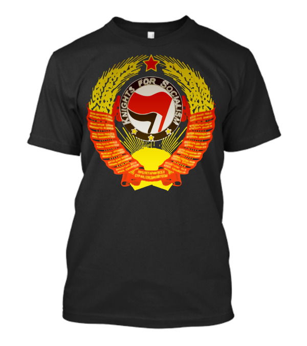 Knights For Socialism Soviet Emblem Antifa Symbol Together We Rise T-Shirt