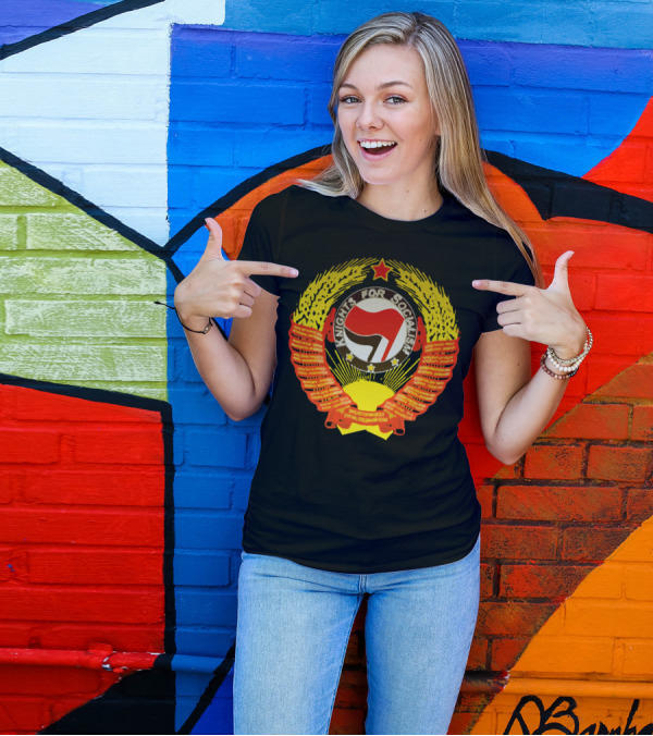 Knights For Socialism Soviet Emblem Antifa Symbol Together We Rise T-Shirt