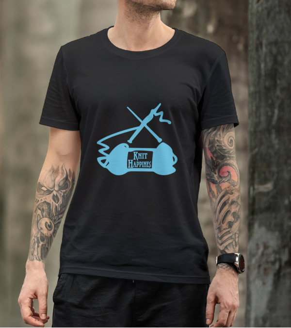 Knit Happines Yarn Ball Needles T-Shirt