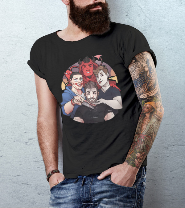 Markiplier Darkiplier Anti-Septic Eye Chica And Demon Friends T-Shirt