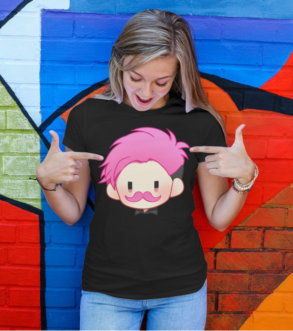 Markiplier Too Pink Hair And Moustache Avatar T-Shirt