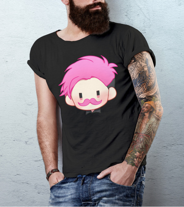 Markiplier Too Pink Hair And Moustache Avatar T-Shirt