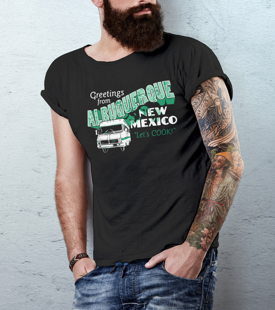 Greetings From Albuquerque New Mexico Let's Cook T-Shirt