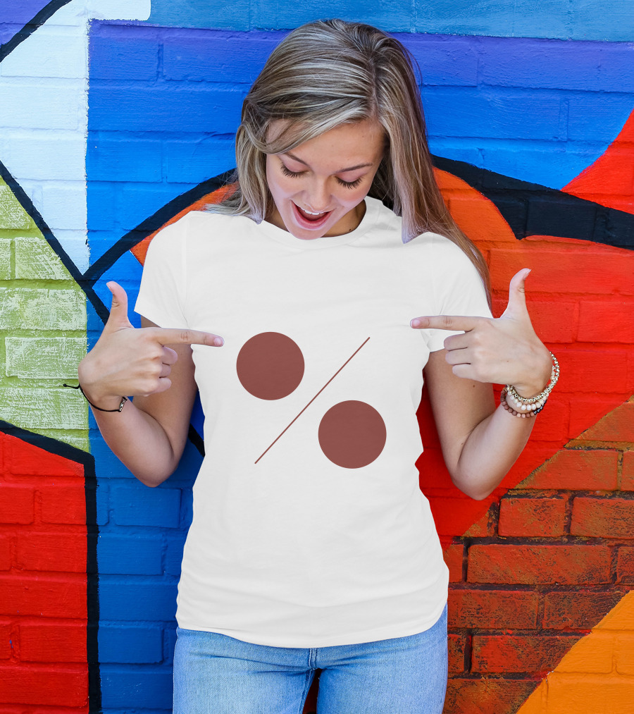 Percent Symbol Minimalist T-Shirt