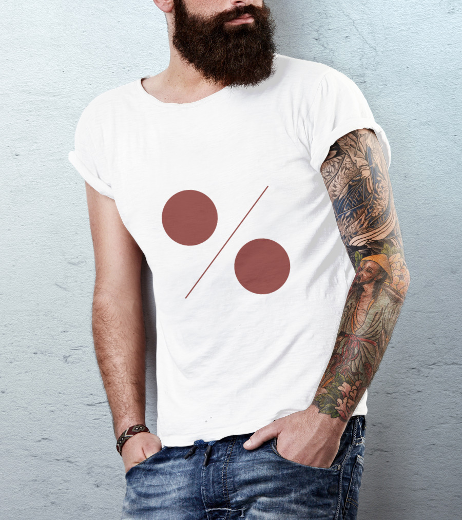 Percent Symbol Minimalist T-Shirt